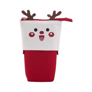 安蔻笔袋创意可立式笔袋送孩子礼物少女可爱伸缩下拉笔袋ins日系小学生帆布铅笔袋韩版初中生笔筒文具袋圣诞