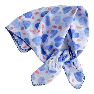 纯棉小方巾包头丝巾女春秋冬季护颈围脖法式儿童手帕纱巾薄围巾60