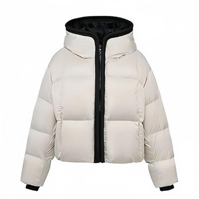 超好看户外防风短款连帽羽绒棉袄