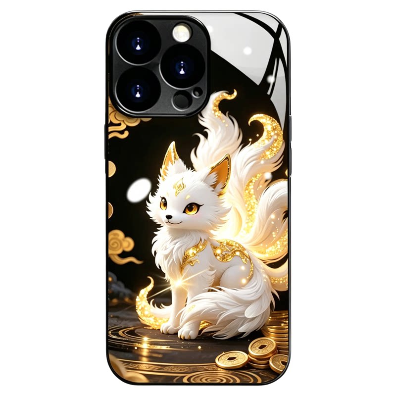 轻奢感九尾狐狸适用苹果16promax手机壳新品高级感iPhone17pro网红爆款手机壳15/14好看的外壳防摔保护套女生