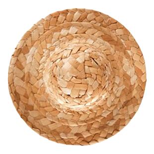 自嘲cm草帽轻松熊宠物公仔可爱斗笠娃娃玩偶玩具迷你帽子娃衣配饰