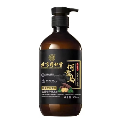 北京同仁堂黑灵芝何首乌生姜精华洗发水清洁头皮清爽去油男女通用
