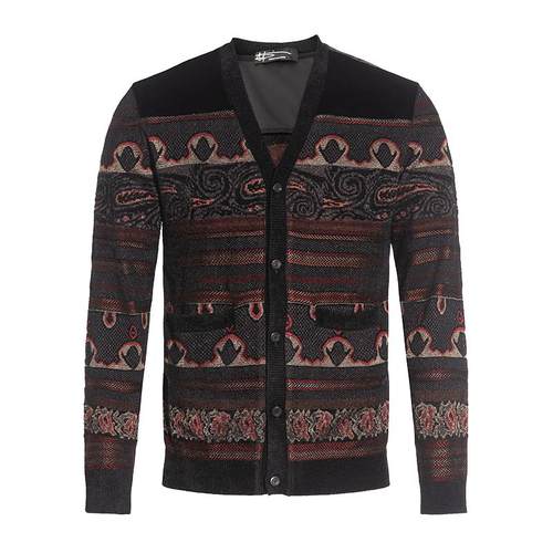 ANDREW MACKENZIE意大利男装秋冬新款V领花纹针织551062133602