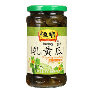 恒顺酱菜乳黄瓜375g*3瓶装甜脆酱黄瓜腌制泡菜咸菜爽口小菜下饭菜