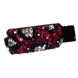 高端炫彩碎钻鸭嘴夹侧边刘海夹子头饰前额碎发边夹精致公主头发夹