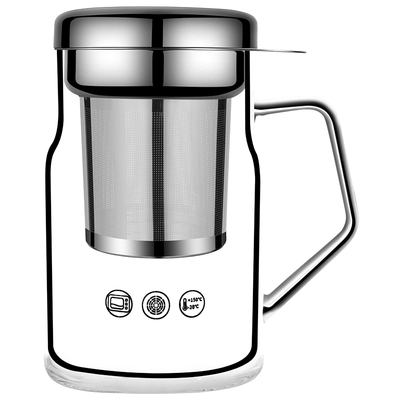 耐高温茶水分离杯玻璃