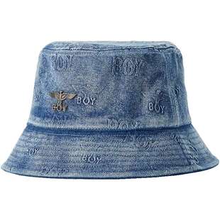 BOYLONDON春情侣款帽子经典老鹰翅膀logo百搭渔夫帽N90037