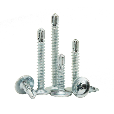 燕尾钉国标钻尾丝碳钢镀锌大扁头