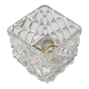 酒店香薰精油收纳盒扩香水晶石杯容器香氛储物罐透明器皿夜灯摆件