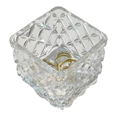 酒店香薰精油收纳盒扩香水晶石杯容器香氛储物罐透明器皿夜灯摆件