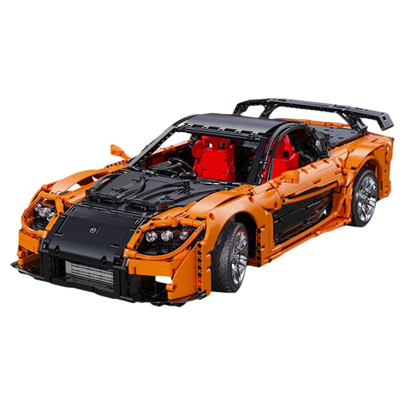 正版授权马自达RX7积木跑车玩具