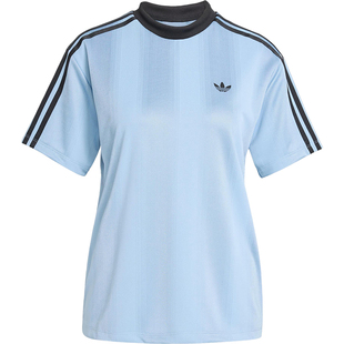 Adidas/阿迪达斯正品三叶草女士日常经典透气足球圆领短袖JV9644
