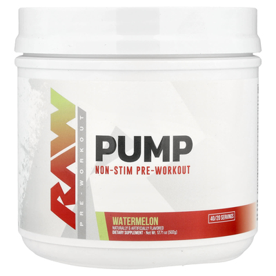 Raw Nutrition,泵感，无兴奋成分，草莓柠檬水味