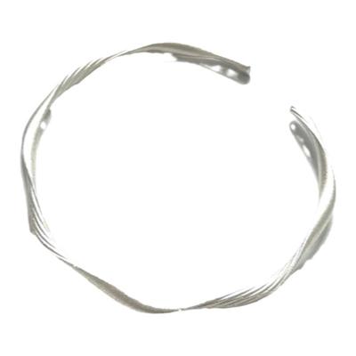 燕归莫斯乌比环开口足银实心手镯