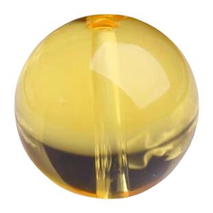 7A收藏级天然黄水晶散珠珠子巴西全净体单珠单颗手串配珠串珠隔珠