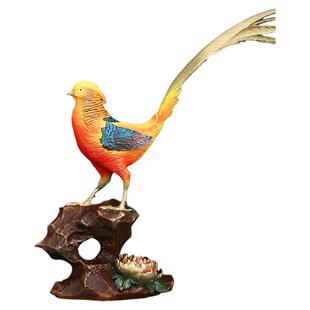 吉善缘 《前程似锦》全铜锦鸡摆件 招财家居装饰桌面工艺礼品0850