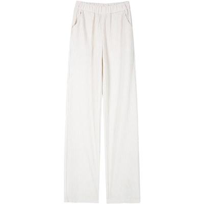 雪尼尔阔腿裤高腰垂感新款糯米裤