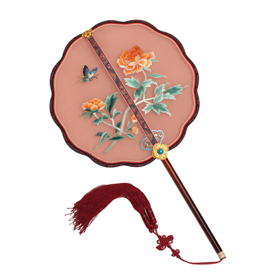 苏州绣美团扇中国风手艺特色礼品