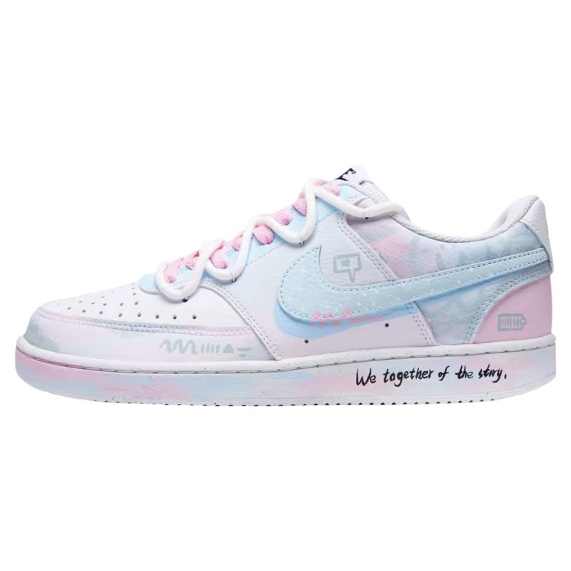 【定制球鞋】Nike Court Vision 心动cp 手绘涂鸦男女款低帮板鞋