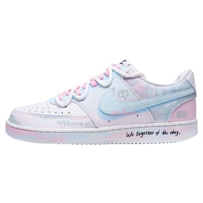 【定制球鞋】Nike Court Vision 心动cp 手绘涂鸦男女款低帮板鞋