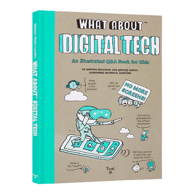 关于数字科技问答书 英文原版 What About Digital Tech 青少年读物互联网知识科普精装插图百科全书书籍 7-12岁 精装大开