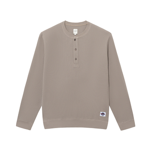 UNICA HOMME/王子奇同款绅士休闲华夫格亨利衫上衣T恤男士