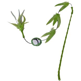 嗷呜日记熊猫逗猫棒真羽毛猫薄荷铃铛响纸长杆耐咬猫咪自嗨玩具