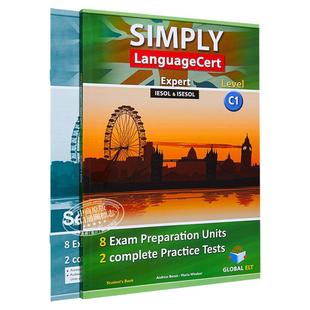 SIMPLY LanguageCert CEFR B2-C2 Preparation Practice Tests 朗思考试解析自学套装备考单元+模拟真题带音频答案 iESOL
