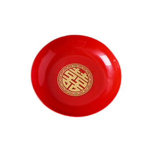 结婚果盘红色喜庆喜盘婚礼婚庆乔迁新居开业搬家入宅装饰布置盘子