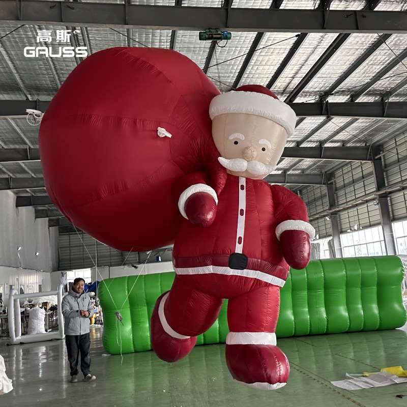 定户外充气飘空圣诞老人升空商场模帽雪人气圣诞活动表演景区模型