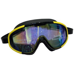 菲加索防水防雾大框泳镜防晒护目高清平光专业游泳眼镜休闲成人