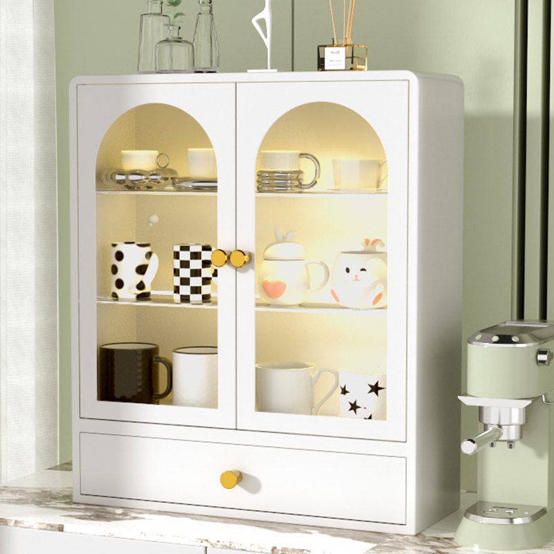 桌面杯子收纳置物架水杯茶杯杯具化妆品防尘储物柜