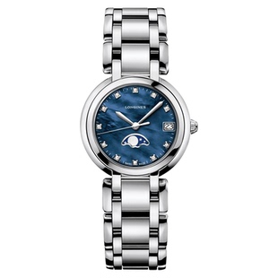赵丽颖同款 Longines浪琴官方旗舰心月系列女士石英表彩盘蓝色