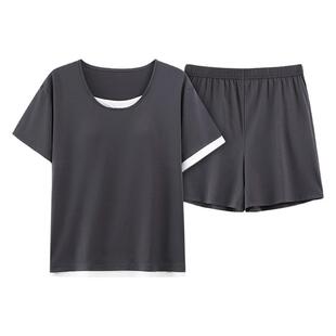 2026年新款睡衣女款夏季带胸垫莫代尔短袖短裤夏天薄款运动家居服