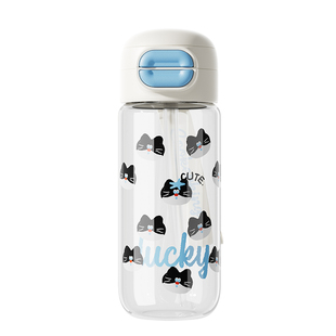 炊大皇玻璃杯女高颜值杯子夏日饮水杯高硼硅大容量吸管杯便携水杯