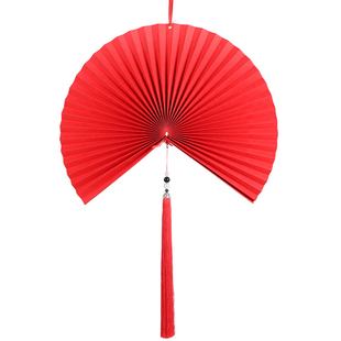 创意布艺扇新古典中式壁饰扇折扇子客厅店面会场背景墙上挂扇装饰