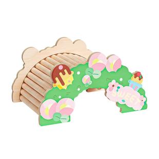 卡诺仓鼠玩具爬梯躲避屋金丝熊仓鼠窝造景平台专用小楼梯拱桥房子