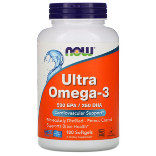 现货美国Now Foods诺奥欧米茄Ultra Omega3超级鱼油猫狗美毛护肤