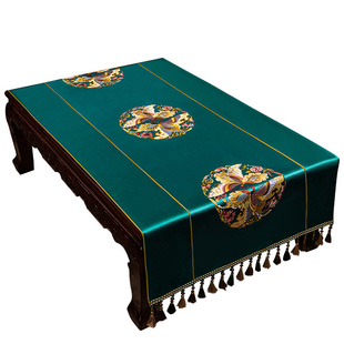 茶几布客厅欧式奢华长方形家用台布正方形桌布中式防滑餐桌垫定制