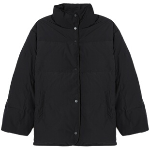 DOROTHY丨宽松大码加厚立领羽绒服女白鸭绒防风保暖面包服外套冬