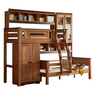 金多喜错位式高低床子母床上下铺双层床小户型姐弟互不干扰儿童床