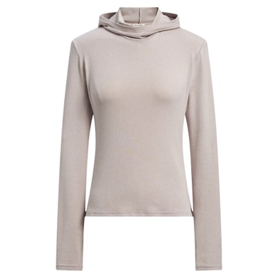 butaiiki连帽长袖修身刺绣上衣