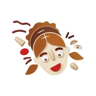 plantoys8903木制五官拼图益智儿童玩具游戏拼图开放互动宝宝礼物