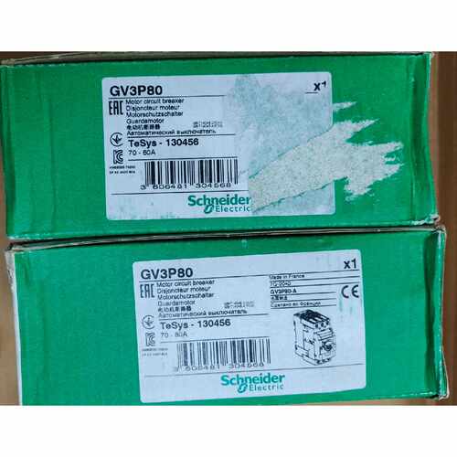 施耐德电动机断路器GV3P80，全新正品，70-80A，法国