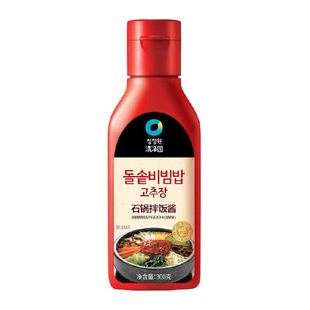韩国进口清净园石锅拌饭酱300g韩式辣酱朝鲜延吉商用下饭菜正宗
