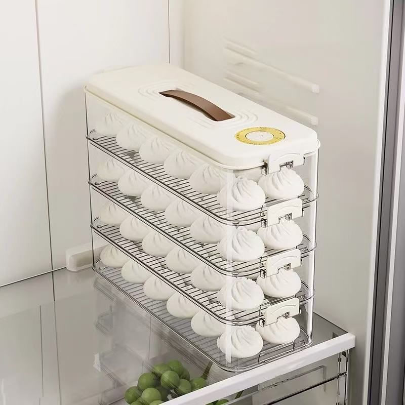 包子冷冻专用收纳盒食品级速冻馒头冰箱用装饺子的保鲜盒子大容量