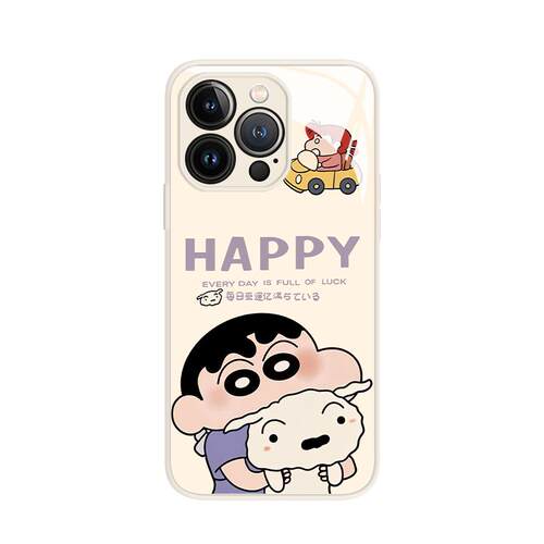 蜡笔小新适用苹果17pro手机壳iphone16情侣iqoo15妮妮vivox200pro/oppofindx9努力赚钱s50一加ace6/reno14/13