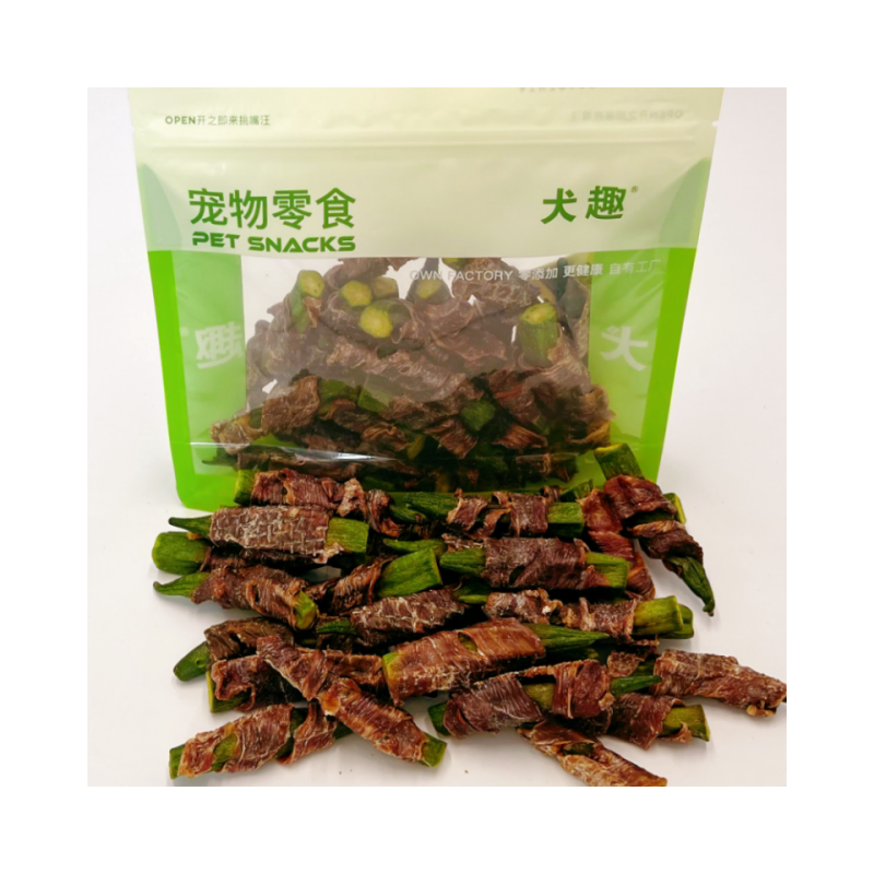 犬趣宠物零食鸭肉果蔬脆鸭肉缠冻干贝贝南瓜胡萝卜紫薯秋葵脆营养
