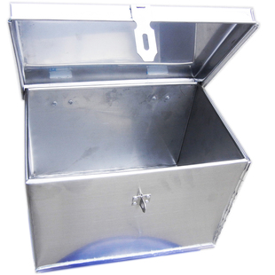 不锈钢储物箱子带锁室外工具箱铁皮盒子绣纲加厚大长方形收纳置铁