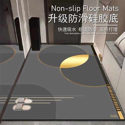 入户门地垫硅藻泥吸水免洗可擦裁剪门垫2026新款地毯门口进门脚垫